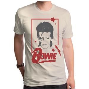 David Bowie Aladdin Frame Adult T-Shirt Cream